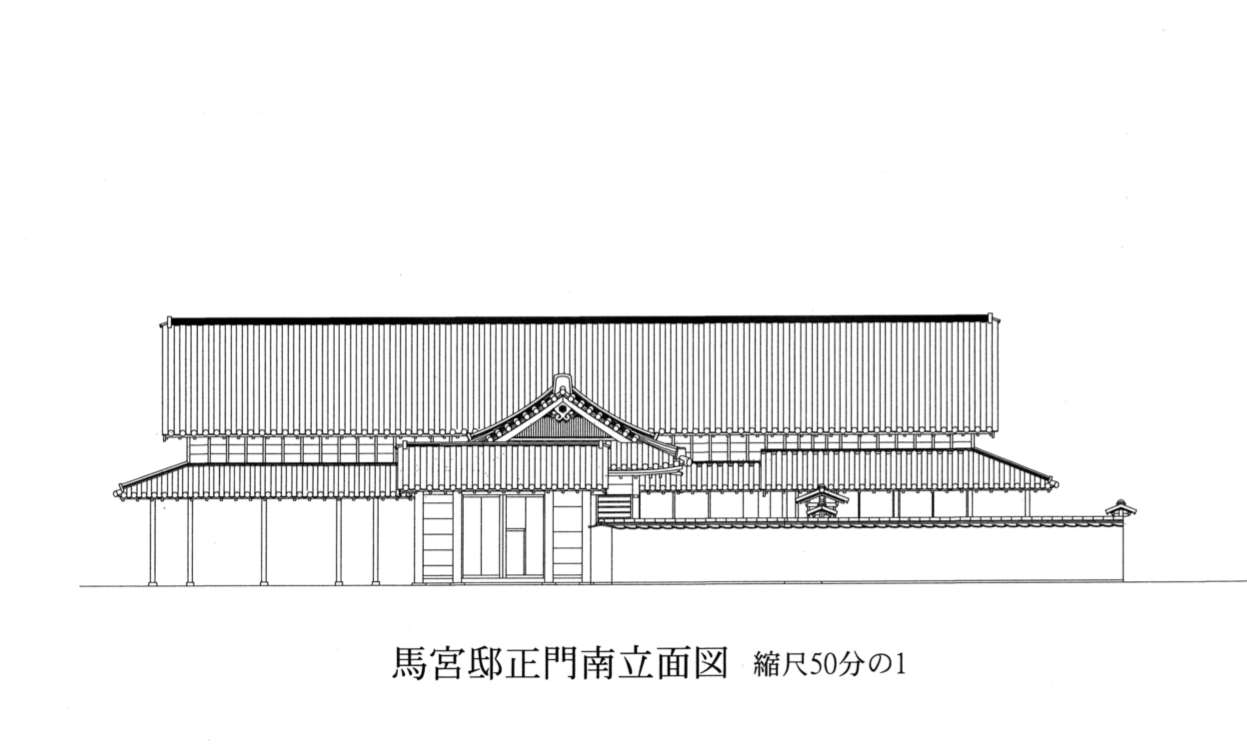 8　馬宮邸正門南立面図